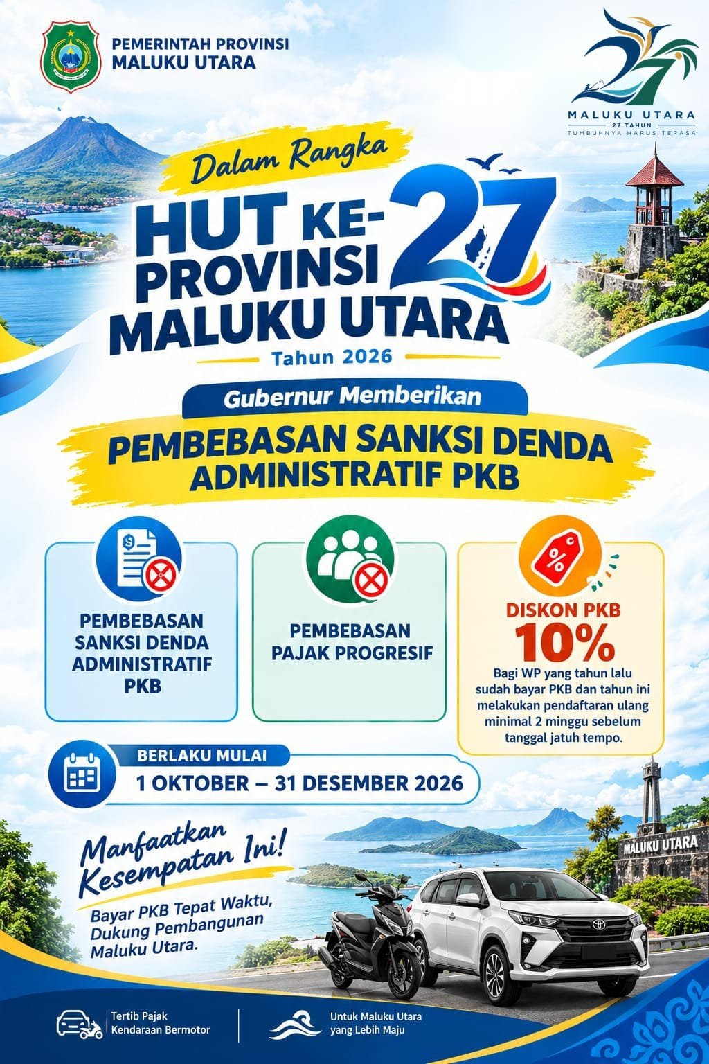 Ayoo manfaatkan program pembebasan denda pajak kendaraan bermotor